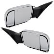 Driver and Passenger Side Towing Mirror, Power Adjust, Heated, Manual Folding, Chrome, In-housing Signal Light, With Memory, With Puddle Light, No Auto-Dim, With Blind Spot Detection in Glass