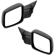 Driver and Passenger Side Mirror, Power Adjust, Heated, Power Folding, Textured Black, In-housing Signal Light, No Memory, With Puddle Light, No Auto-Dim, No Blind Spot Feature
