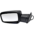 Driver and Passenger Side Mirror, Power Adjust, Heated, Power Folding, Textured Black, In-housing Signal Light, No Memory, With Puddle Light, No Auto-Dim, No Blind Spot Feature