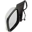 2012 Dodge Grand Caravan - Driver and Passenger Side Mirror, Power Adjust, Heated, Chrome, Manual Folding, In-housing Signal Light, With Blind Spot Detection in Glass, Driver Side - With Memory; Passenger Side - No Memory, No Puddle Light, No Auto-Dimming
