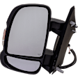 Driver and Passenger Side Mirror, Power Adjust, Heated, Power Folding, Textured Black, In-housing Signal Light, No Memory, No Puddle Light, No Auto-Dim, No Blind Spot Feature