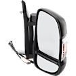 Driver and Passenger Side Mirror, Power Adjust, Heated, Power Folding, Textured Black, In-housing Signal Light, No Memory, No Puddle Light, No Auto-Dim, No Blind Spot Feature
