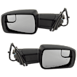 Driver and Passenger Side Mirror, Power Adjust, Heated, Power Folding, Textured Black, In-housing Signal Light, With Memory, With Puddle Light, No Auto-Dim, With Blind Spot Detection in Glass