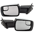 Driver and Passenger Side Mirror, Power Adjust, Heated, Power Folding, Chrome, In-housing Signal Light, With Memory, With Puddle Light, No Auto-Dim, With Blind Spot Detection in Glass