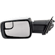 Driver and Passenger Side Mirror, Power Adjust, Heated, Power Folding, Chrome, In-housing Signal Light, With Memory, With Puddle Light, No Auto-Dim, With Blind Spot Detection in Glass
