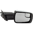 Driver and Passenger Side Mirror, Power Adjust, Heated, Power Folding, Chrome, In-housing Signal Light, With Memory, With Puddle Light, No Auto-Dim, With Blind Spot Detection in Glass