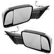 Driver and Passenger Side Towing Mirror, Power Adjust, Heated, Power Folding, Textured Black, In-housing Signal Light, With Memory, With Puddle Light, No Auto-Dim