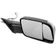 Driver and Passenger Side Towing Mirror, Power Adjust, Heated, Power Folding, Textured Black, In-housing Signal Light, With Memory, With Puddle Light, No Auto-Dim