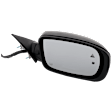 Driver and Passenger Side Mirror, Power Adjust, Heated, Manual Folding, Paintable, No Signal Light, No Memory, With Puddle Light, No Auto-Dim, With Blind Spot Detection in Glass