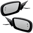 Driver and Passenger Side Mirror, Power Adjust, Heated, Manual Folding, Paintable, No Signal Light, With Memory, With Puddle Light, No Auto-Dim, With Blind Spot Detection in Glass