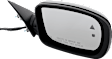 Driver and Passenger Side Mirror, Power Adjust, Heated, Manual Folding, Paintable, No Signal Light, With Memory, With Puddle Light, No Auto-Dim, With Blind Spot Detection in Glass