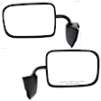 Driver and Passenger Side Non-Towing Mirrors, Manual Adjust, Manual Folding, Non-Heated, Textured Black, No Signal Light, No Memory, No Puddle Light, No Auto-Dimming