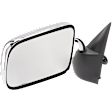 Driver and Passenger Side Mirror, Power Adjust, Non-Heated, Manual Folding, Chrome, No Signal Light, No Memory, No Puddle Light, No Auto-Dim, No Blind Spot Feature