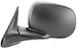 Driver and Passenger Side Non-Towing Mirrors, Manual Adjust, Manual Folding, Non-Heated, Textured Black, No Signal Light, No Memory, No Puddle Light, No Auto-Dimming