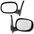 Driver and Passenger Side Non-Towing Mirrors, Manual Adjust, Manual Folding, Non-Heated, Textured Black, No Signal Light, No Memory, No Puddle Light, No Auto-Dimming