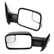 Driver and Passenger Side Towing Mirror, Power Adjust, Manual Folding, Heated, Textured Black, No Signal Light, No Memory, No Puddle Light, No Auto-Dimming, With Blind Spot Glass