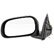 Driver and Passenger Side Mirrors, Power Adjust, Heated, Manual Folding, Textured Black, 6 X 9 In. Housing
