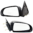 Driver and Passenger Side Mirrors, Manual Adjust, Non-Folding, Non-Heated, Textured Black, No Signal Light, No Memory, No Puddle Light, No Auto-Dimming, No Blind Spot Feature