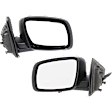 Driver and Passenger Side Mirrors, Power Adjust, Manual Folding, Heated, Textured Black, No Signal Light, No Memory, No Puddle Light, No Auto-Dimming, No Blind Spot Feature