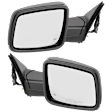Driver and Passenger Side Mirror, Power Adjust, Heated, Manual Folding, Textured Black, In-housing Signal Light, No Memory, With Puddle Light, No Auto-Dim, No Blind Spot Feature