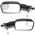 Driver and Passenger Side Towing Mirror, Power Adjust, Non-Heated, Manual Folding, Textured Black, No Signal Light, No Memory, No Puddle Light, No Auto-Dim, With Blind Spot Glass
