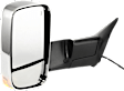 Driver and Passenger Side Towing Mirror, Power Adjust, Heated, Manual Folding, Chrome, In-housing Signal Light, With Memory, With Puddle Light, No Auto-Dim, No Blind Spot Feature