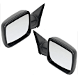 Driver and Passenger Side Mirror, Power Adjust, Heated, Manual Folding, Textured Black, No Signal Light, No Memory, No Puddle Light, No Auto-Dim, No Blind Spot Feature