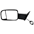 Driver and Passenger Side Towing Mirror, Manual Adjust, Non-Heated, Manual Folding, Textured Black, Connector for Temp Sensor, No Signal Light
