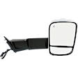 Driver and Passenger Side Towing Mirror, Power Adjust, Heated, Manual Folding, Chrome, In-housing Signal Light, With Memory, With Puddle Light, No Auto-Dim, With Blind Spot Glass
