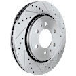Front Brake Discs, Cross-Drilled and Slotted, Vented, 6 Lugs, 13.78 in. Disc Diameter