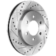 Front Brake Disc, Natural Finish, Cross-drilled and Slotted, Vented, 6 Lugs, 329.95 mm