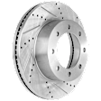 Front and Rear Brake Disc, 4-Wheel Set, Cross-drilled and Slotted, Vented, 4WD