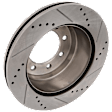 Front and Rear Brake Disc, 4-Wheel Set, Cross-drilled and Slotted, Vented, 4WD