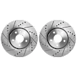 2014 Lincoln MKZ Hybrid - Front Brake Disc, Natural Finish, Cross-drilled and Slotted, Vented, 5 Lugs, 300 mm, FULL HYBRID EV-GAS (FHEV), 2.0L 4Cyl