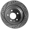 2018 Ford Fusion - Front and Rear Brake Disc, Natural Finish, Cross-drilled and Slotted, 5 Lugs, Front-300 mm/Rear-302.01 mm, 2.0L 4Cyl