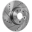 2018 Ford Fusion - Front and Rear Brake Disc, Natural Finish, Cross-drilled and Slotted, 5 Lugs, Front-300 mm/Rear-302.01 mm, 2.0L 4Cyl