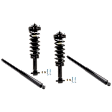 Front and Rear, Driver and Passenger Side Shock and Fully Loaded Struts, 4WD