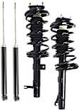 Front and Rear, Driver and Passenger Side Shock and Fully Loaded Strut, Hatchback/Sedan, FWD