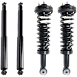 Front and Rear, Driver and Passenger Side Shock and Fully Loaded Strut, RWD
