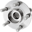 Front, Driver and Passenger Side Wheel Hub, 5 Lugs, With Bearing