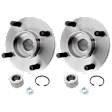 Front, Driver and Passenger Side Wheel Hub, 4 Lugs, With Bearing
