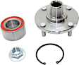 4-Wheel Set Front and Rear, Driver and Passenger Side Wheel Hubs, With Bearing, 4-Wheel ABS, For Models with Rear Disc Brake