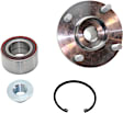 4-Wheel Set Front and Rear, Driver and Passenger Side Wheel Hubs, With Bearing, 4-Wheel ABS, For Models with Rear Disc Brake