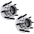 2-Wheel Set Front, Driver and Passenger Side Wheel Hubs, With Bearing, 4WD, 2-Wheel ABS