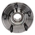 Front, Driver and Passenger Side Wheel Hub, 5 Lugs, With Bearing