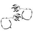 Front, Driver and Passenger Side Wheel Hub, 5 Lugs, With Bearing, With Sensor