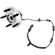 Front, Driver and Passenger Side Wheel Hub, 5 Lugs, With Bearing, With Sensor