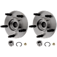 Front, Driver and Passenger Side Wheel Hub, 5 Lugs, With Bearing