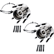 Front, Driver and Passenger Side Wheel Hub, 8 Lugs, With Bearing, With Sensor, 4WD