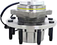 Front, Driver and Passenger Side Wheel Hub, 8 Lugs, With Bearing, With Sensor, 4WD